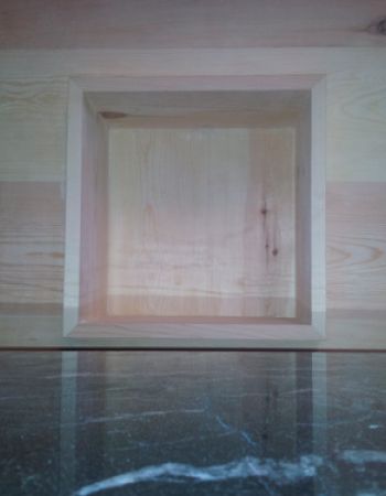 Obra de Rastrelo Valladolid | Revistero de madera montaje en Parroquía San Ramón Nonato